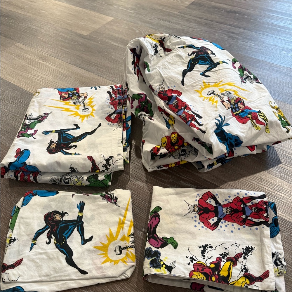 FULL size PB Kids Marvel Comics Fabric with Superheroes